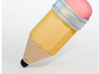 Chonky Pencil 3d blender graphic design modeling
