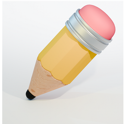 Chonky Pencil 3d blender graphic design modeling