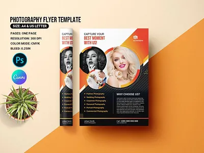 Photography Flyer Template advertising flyer business flyer canva clean editable flyer design flyer template marketing flyer minimal photo studio photographer flyer photography business photography flyer photoshop template printable professional photographer promotional promotional flyer studio studio flyer