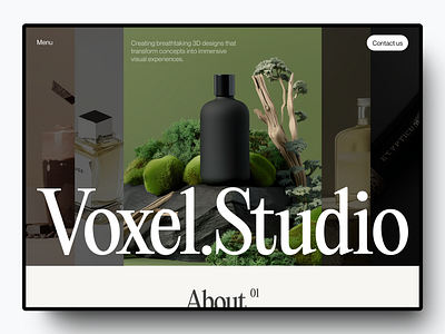 Voxel Studio - 3D Design Agency 3d agency branding design graphic design landing page studio ui web design website