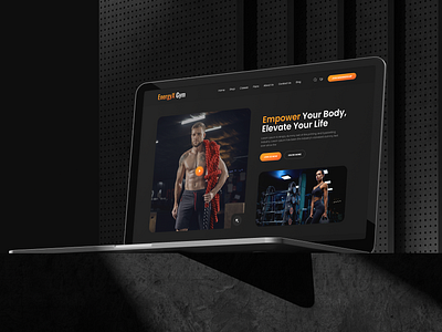 GYM Home Page Creative UI Design creative hero banner design design ecommerce product card fitness ui fitness ui hero banner gym gym hero banner gymui typography ui ui design