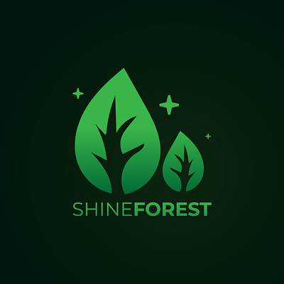 "ShineForest" Logo Design 🌳 branding graphic design illustration logo logo design