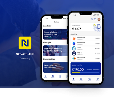Novats money management app concept app design design ios ui ux