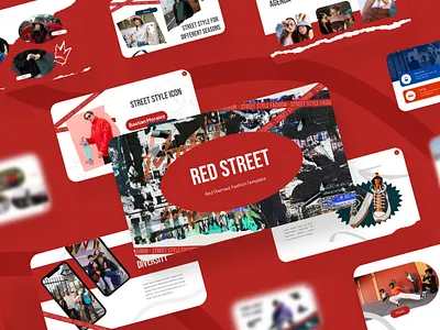 Urban - Presentation Template branding business design element fashion graphic design illustration keynote model powerpoint presentation red red color street style typography ui urban ux vector