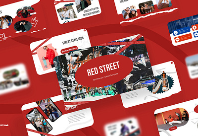 Urban - Presentation Template branding business design element fashion graphic design illustration keynote model powerpoint presentation red red color street style typography ui urban ux vector