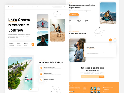 Travel Website Design ecommerce ecommerceredefined figma landing page product travel uidesign uiux uxdesign