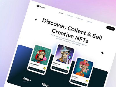 NFT Landing page ui