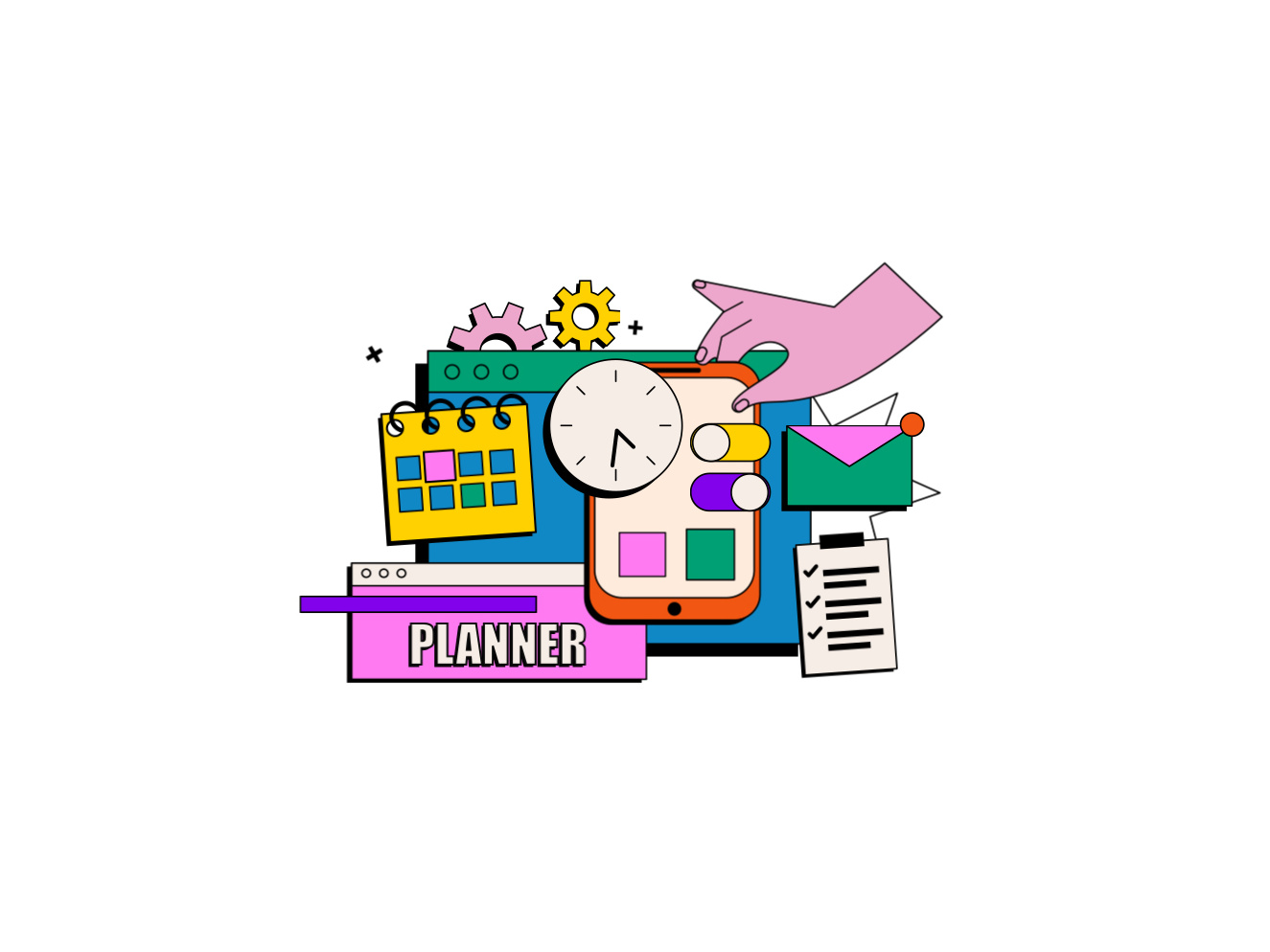 Planning GIF 2D Animation by DigitalCrocs on Dribbble