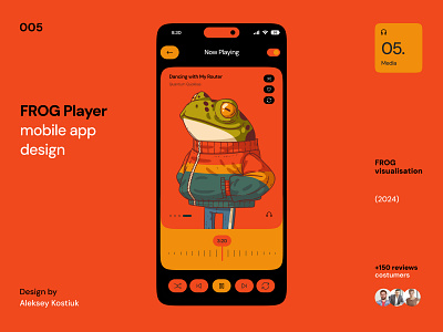 Mobile app concept app concept frog graphic design illustration minimalism mobile ui