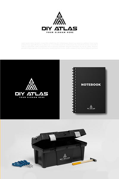 DIY Atlas brand dyer industrial logo logodesign
