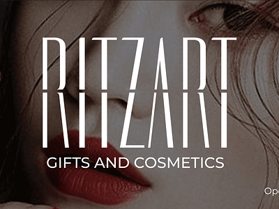 Ritzart: A beautiful place for all your cosmetics and gifts. branding graphic design logo poster design ui uiux