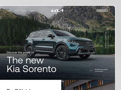 Kia Sorento Landing Page | UI Study #5 branding car casestudy design figma kia landing page ui website