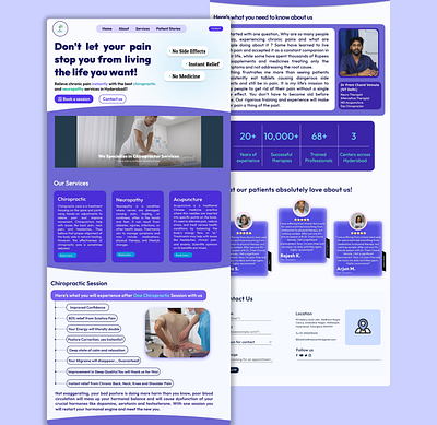 Website: Website for a Chiropractor Clinic portfolio ui ux web design