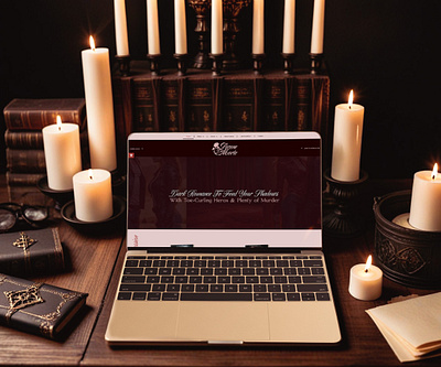 Serene DeMorte Dark Romance Website Template author branding book cover design design website design website template