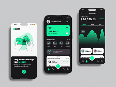 EZ Wallet - E-Wallet Mobile App app design e wallet mobile app ui