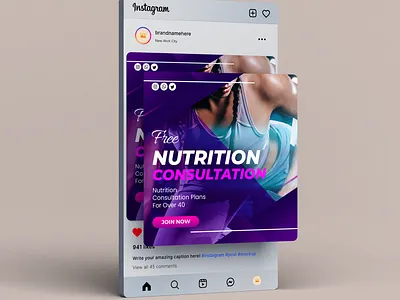 Fitness Social Media Post brand mark branding design graphic design icon illustration logo vector