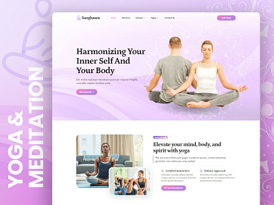 Yoga & Meditation website design class coaches dance elementor fitness health healthy life instructor meditation sanghaura spiritual template kit trainer wellness wordpress yoga yoga class yoga course yoga studio yoga teacher