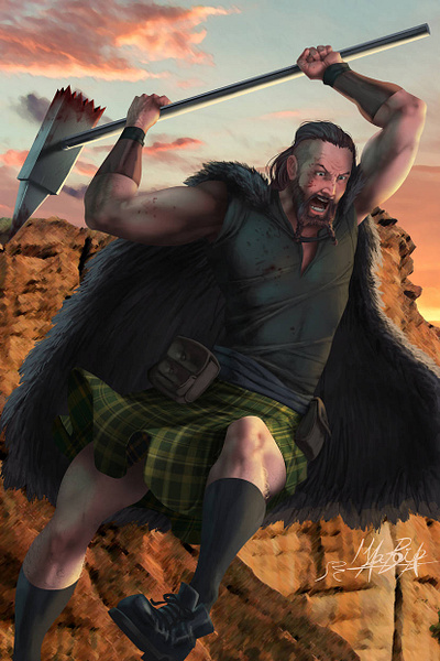 Barbarian barbarianman plaidskirt