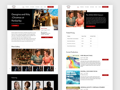 Theatre Company Website branding design ux visual design website