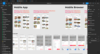 UNATION - Mobile application Collection feature designs in Figma figma mobile application design unation user journeys user mapping