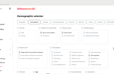 UNATION - Web application design - Demographics admin panel figma ui design user experience web application design