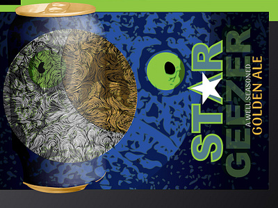 Star Geezer Golden Ale Packaging brand identity branding design graphic design illustration logo marketing packaging typography