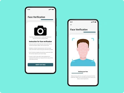 Face Verification Screen app app design biometric design face verification mobile app design ui uiux design