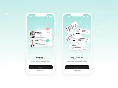 Onboarding Screen app chat design message mobile onboarding ux uı welcome