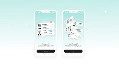 Onboarding Screen app chat design message mobile onboarding ux uı welcome