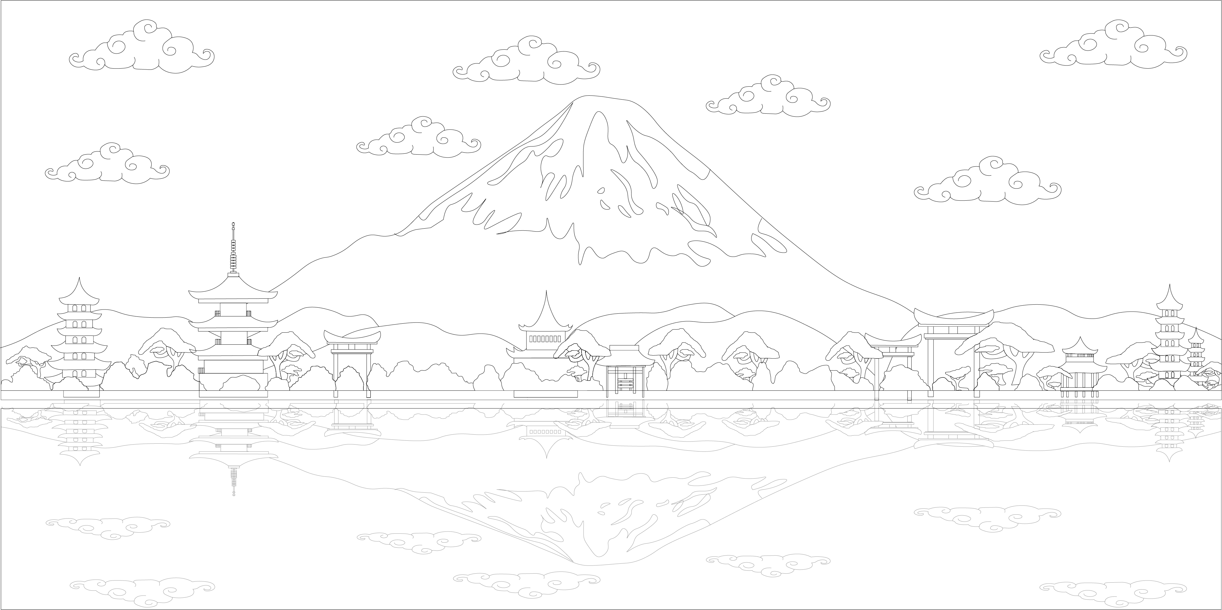 Japan iconic landscape by Radhika Kulkarni on Dribbble