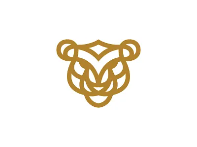 Head of a Golden Tiger Logo animal bengal brand branding design golden tiger identity logo logoground logos scalebranding tiger tiger head tiger head logo tiger logo