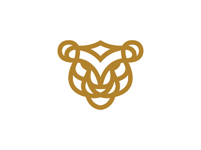 Head of a Golden Tiger Logo animal bengal brand branding design golden tiger identity logo logoground logos scalebranding tiger tiger head tiger head logo tiger logo
