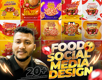 Creative Food Social Media ads Banner Design advertising creative design pizza social media post