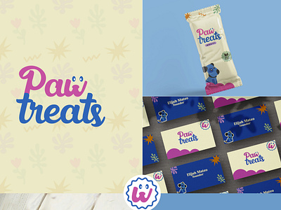 "Excited to share my latest branding project for Paw Treats! 🐾✨ brand identity branding cute design cute logo food illustration logo logo design logo project packaging design paw playful logo vector