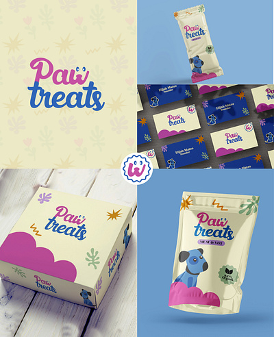 "Excited to share my latest branding project for Paw Treats! 🐾✨ brand identity branding cute design cute logo food illustration logo logo design logo project packaging design paw playful logo vector