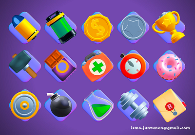 Casual game 3D icons (HTML5)