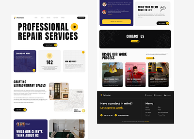 Bringing Dream Homes to Life figma photoshop repair service ui ux web design