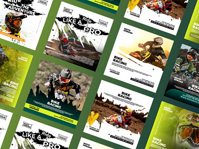 Off-roading motorbike Social Media Design Post instagram post