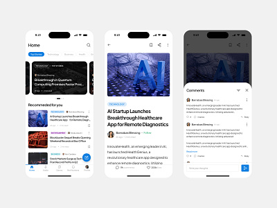 News App Comment feature comment commentui design mobileui news newsapp productdesign ui uidesign ux uxdesign