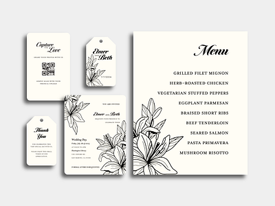 Wedding Theme Design Set design graphic design wedding wedding colors wedding design wedding invitation wedding menu wedding papers wedding tag wedding theme