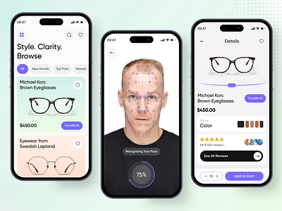 Eyewear App designs themes templates and downloadable graphic elements on Dribbble