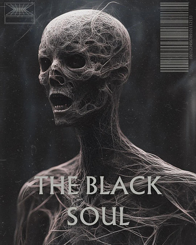 The Black Soul 3d art black branding design graphic design poster soul