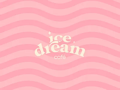Ice Dream Café art direction brand brand identity branding café design dream gelato graphic design ice ice cream logo minimal packaging pastel typography vector visual identity