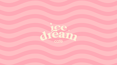 Ice Dream Café art direction brand brand identity branding café design dream gelato graphic design ice ice cream logo minimal packaging pastel typography vector visual identity