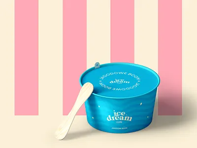 Ice Dream Café art direction brand brand identity branding café design dream gelato logo logotype minimal packaging print visual identity