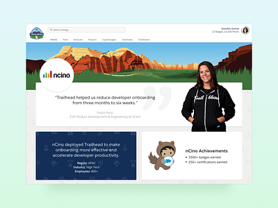 Salesforce Trailhead UXUI community education platform learning app learning platform plataforma educacional plataforma educativa salesforce trailhead uxui website desig