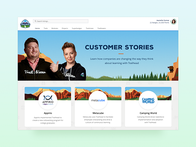 Salesforce Trailhead UXUI clientes customer customer sotries feedback interface design sales salesforce trailhead uxui web design website design