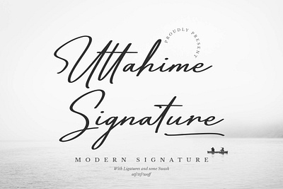 Uttahime | Modern Signature Font branding handwritten signature font signature style