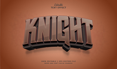 Text Effect Knight 3d diamond esports gold knight logo text effect