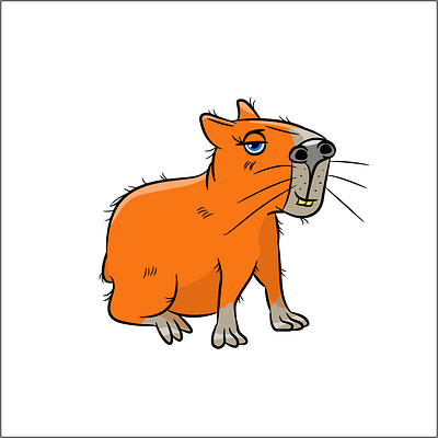 Capybara - Carpincho after effects animal animation argentina capybara carpincho draw gif graphic design illustration illustrator motion design motion graphics